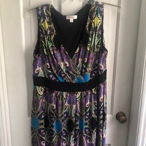 Sleeveless V Neck Dress Barn Dress Size 14W